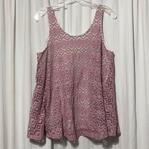 Deletta by Antro Lavender Lace Swing Top